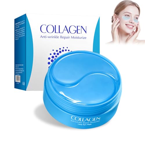 60 Parches Ojos Bolsas y Ojeras,Eye Patches,Hidratante Anti Edad,Hacer Que La Piel De Los Ojos Esté Firme,Minimiza Arrugas y Líneas Finas