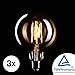 Produktbild CROWN LED 3 x Edison Glühbirne E27 Fassung, Dimmbar, 4W, Warmweiß, 230V, MasterGlobe, Big-Globe, EL05, Antike Filament Beleuchtung im Retro Vintage Look