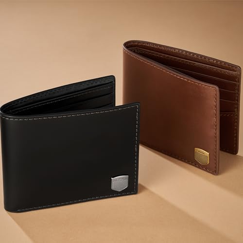Fossil Men's Bifold Leather Wallet, Hayes Leather Bifold with Flip ID Wallet for Men, Brown by Fossil - Used condition - Image 6