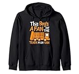 Camion-poubelle disant Ce garçon est fan de la camionnette de l'éboueur - Ce garçon est un véritable amoureux des camions-poubelles et des éboueurs. Ils sont tout simplement le jouet parfait pour les garçons forts et le futur éboueur dans le domaine