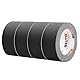WELSTIK Gaffer-Klebeband, strapazierfähig, für Kabel, Theater, Bühneneinrichtung, Innenausstattung, rückstandsfrei, nicht reflektierend, 4 Stück 50mm x 27m, schwarz