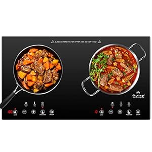 Duxtop 1800W Portable Induction Cooktop 2 Burner, Built-In Countertop Burners with Adjustable Temperature Control, Sensor Touch Induction Burner with Timer and Safety Lock, Easy to Clean, 8620BI/BTK35