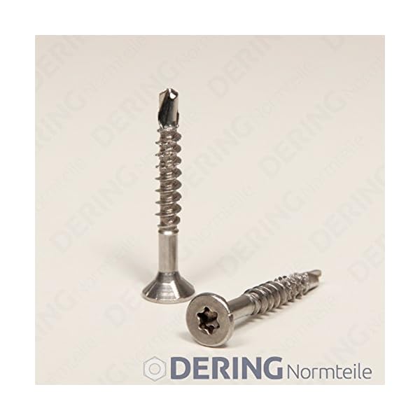 DERING Spanplattenschrauben 4x35/21 TORX T-20 mit Bohrspitze (Teilgewinde), Senkkopf und Innensechsrund, Edelstahl A2… – Bild 7