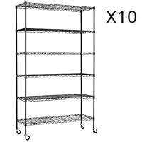 Algopix Similar Product 8 - 6 Tier Adjustable Wire Metal Shelving