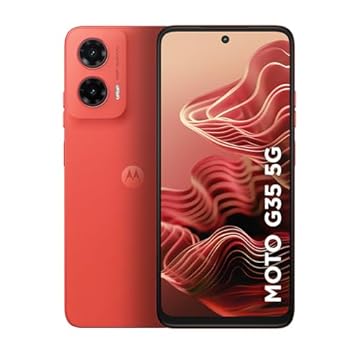 Smartphone Motorola Moto g35 5G - 256GB 12GB Ram Boost AI Camera 50MP NFC Coral - Vegan Leather