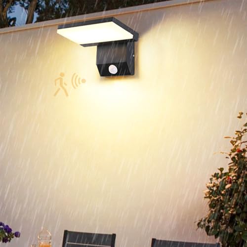 Applique murale LED avec détecteur pour illuminer l'entrée et la terrasse