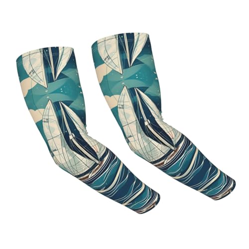 Ocean Barca a vela Unisex Maniche di Protezione Lungo Braccio di Raffreddamento Maniche di Copertura, Nero , Taglia unica