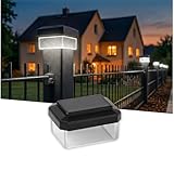 6040. Solar Zaunleuchte LED - Zaun Beleuchtung | Zaun Solarleuchten | Solarleuchten für Stabmattenzaun - Doppelstabmattenzaun Beleuchtung (1er Pack)