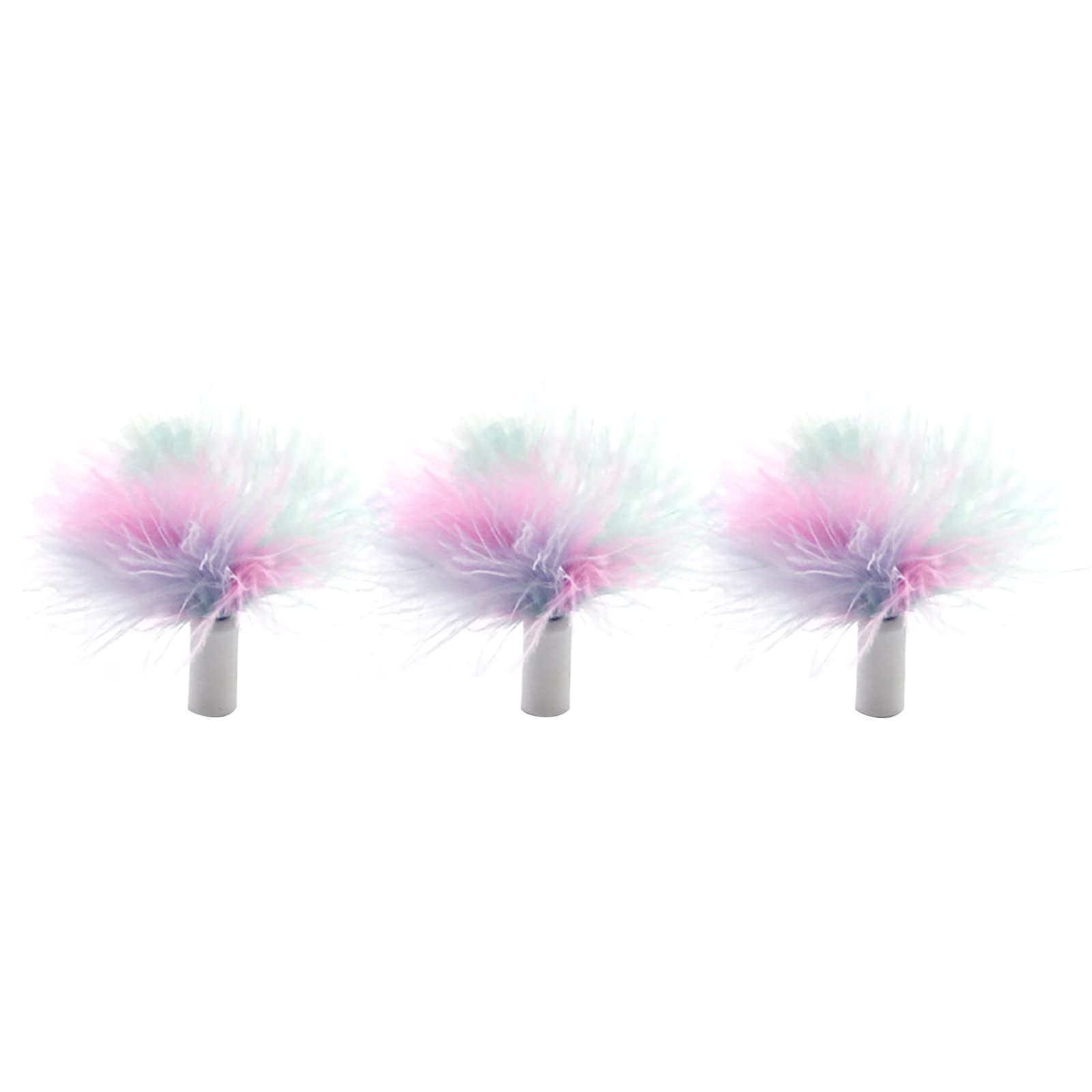 Zeiwohndc 3 Pieces for Feather Toy Replacement for Interactive for Toys Am-bush Teasing Catching Toy Acce Replacement for Toys