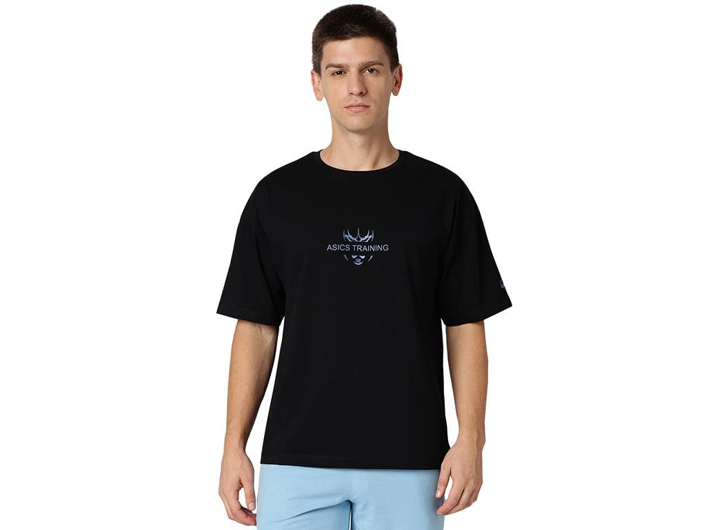 ASICS Mens Performance Black Seasonal Graphic 1 SS TOP - XS