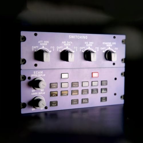 Image of Toyvanta A109 V3.0 A32X Home Cockpit Panel, 1:1 Scale ADIRS, ECAM, EIS & Landing Gear Indicator for MSFS 2020 /2024 - Metal Housing, Backlit w /Light Sync - Compatible with FBW & iniBuilds