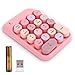 flexman 18 Keys Wireless Number Pad, 2.4G USB Vintage Colorful Waterproof Silicone Numeric Keypad, Accounting Numpad with Round Cap for Laptop, Desktop
