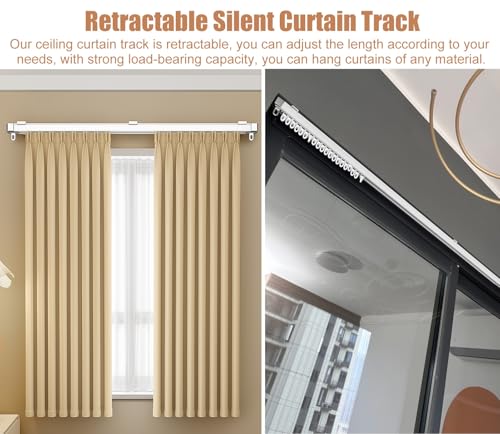 Support mural réglable de 3,14 à 4,2 m HooIdeal Blanc pour séparateur