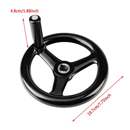 Hilitand Plastic Hand Wheel Black 3-Spoke With Revolving Handle For Milling Machine #TOP1