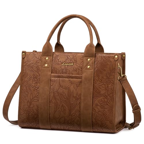 LOVEVOOK Leather Tote Bag for Women with Zipper