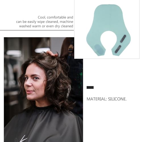 Bata ligera y duradera para corte de cabello POPETPOP de silicona azul 3