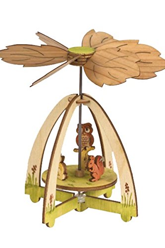 Hobaku Drechslerei Kuhnert Bastelset Mini Juego de la pirámide de Calor Waldtiere 12x5 cm 12 cm cm Novedad 10156