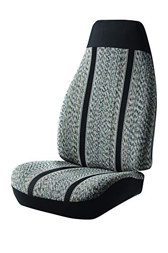 Fia TR48-16 BLACK Custom Fit Front Seat Cover Split Seat 40/20/40 - Saddle Blanket, (Black) #1