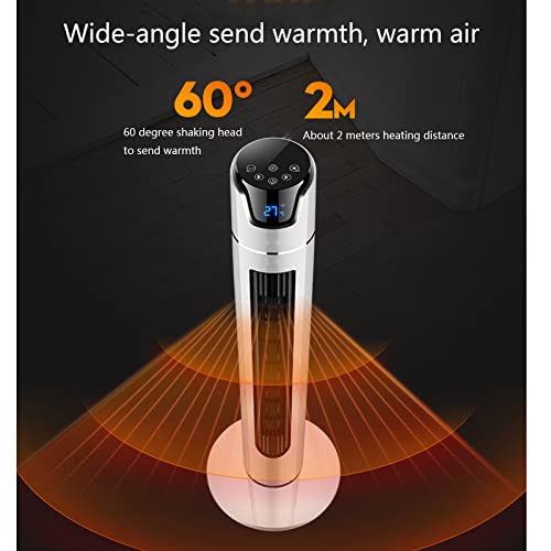Keramische ventilatorkachel, draagbare ventilatorkachel, verstelbare thermostaat, stil, verticaal, energiezuinige verwarming, 2000 W, geschikt voor ruimtes tot 30 m2, kantelbeveiliging, - Afbeelding 8
