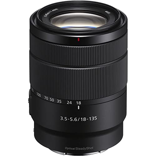 Image of Sony E 18-135mm f /3.5-5.6 OSS Lens (SEL18135) + Filter Kit + Lens Cap Keeper + Cleaning Kit + More (Renewed)