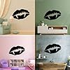 Vinyl Art Sticker Appeal Lips Vampire Girl Fangs 42x71.4cm Multiple Size Options Black #3