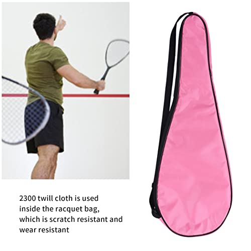 VGEBY Racket Bag Squash Racquet Cover Bag Padded Racket Carrying Bag with Adjustable Shoulder Strap(Pink) Sportequipmentbagcase Badminton And Sportequipmentbagcase Badminton And Tennis Supplies - Image 3