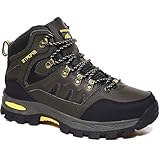 HODTOB Hiking Boots Mens Womens Lace-up Non-Slip Outdoor Men Women Mountain Trekking Shoes for All Season Walking Travelling Backpacking Camping Shoes Sneaker Green 6UK