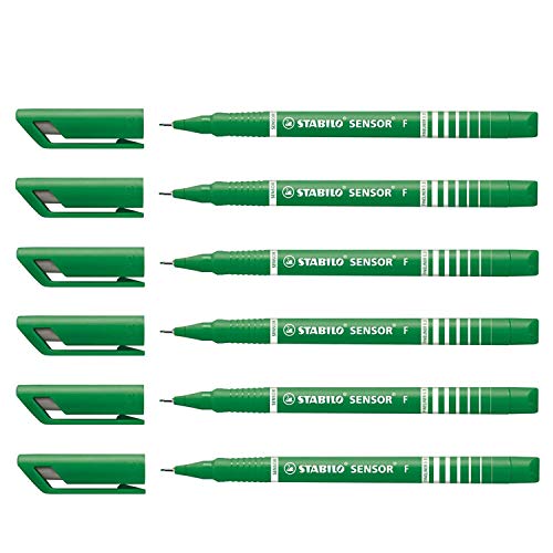 STABILO Fineliner sensor, Strichstärke: 0,3 mm, grün VE=6