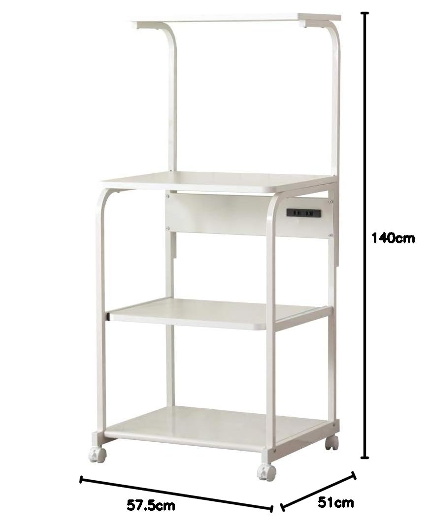 Amazon.co.jp: 岩附 レンジ台 大型レンジ対応 上棚ありタイプ 幅60cm