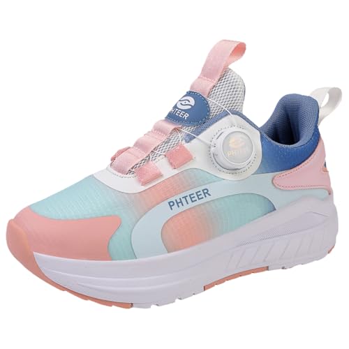 Leichtrit Zapatillas Deportivas con Ruedas para niños,Automática Calzado de Skateboarding,Zapatos con Ruedas para niñas,2 en 1,Multiusos,Retirable,Retráctil,para Regalos creativos de Vacaciones
