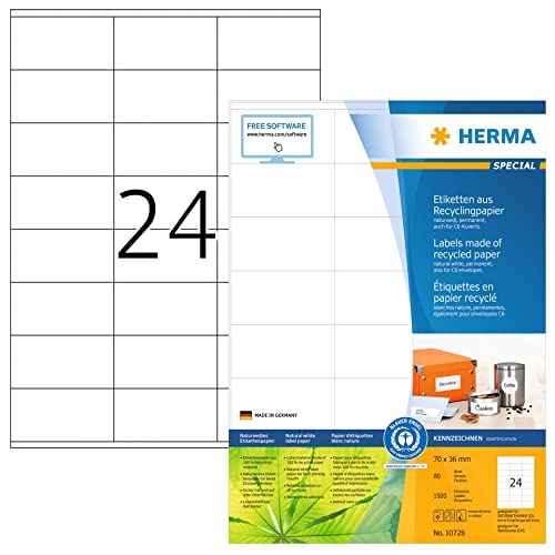 Étiquette Herma Recycling 70x36mm blanc pour imprimante