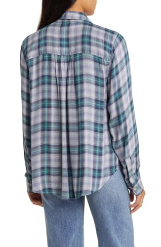 Lucky Brand Women's Cloud Plaid Boyfriend Flannel Shirt2