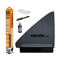 Foliatec 1765 Pellicola Per Vetri Midnight Ref - Nero Metallizzato Superdark - Protezione Solare E Privacy - 51x400 Cm / 76x152 Cm