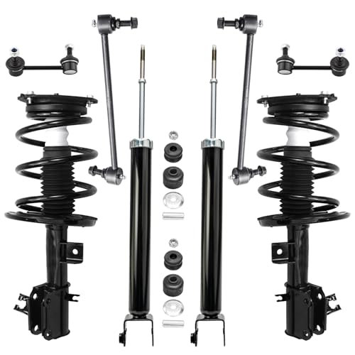 Image of Detroit Axle - Front Struts Coil Spring Assembly Rear Shock Absorbers Sway Bars Replacement for 2009-2014 Nissan Maxima - 8pc Set