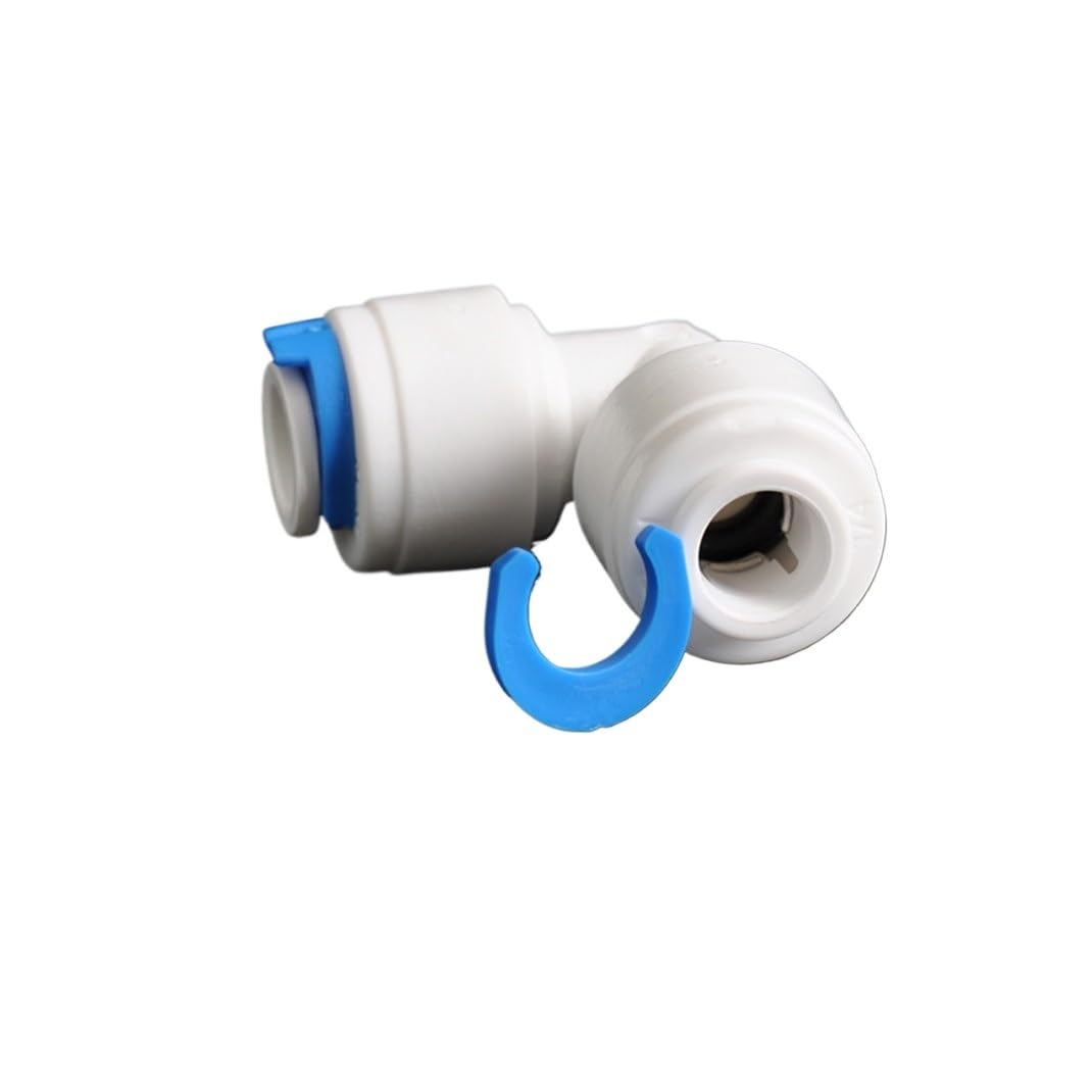Connettore a gomito di giunzione per osmosi inversa dell'acqua ad osmosi inversa, diametro esterno 1/4", 5 pezzi
