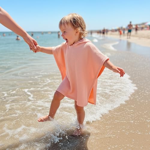 Image of Toddler Little Girl Swim Cover Up Beach Towel kids Bathing Suit Cover Ups Swimsuit Summer Baby Beach Essentials
