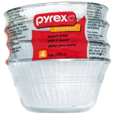 Pyrex Glass Bakeware Custard Cups 6 Oz (Set Of 12) With Supreme Box Safe Packaging #TOP2