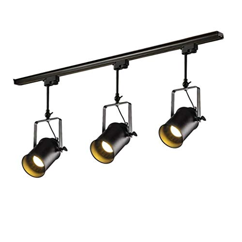 QYZXTH 3-Way Ceiling Spotlight Track Lighting, Rotatable LED Ceiling Light, Kitchen Cafe Bedroom Spotlight, Ceiling Spotlight, E27, 3 * 10W