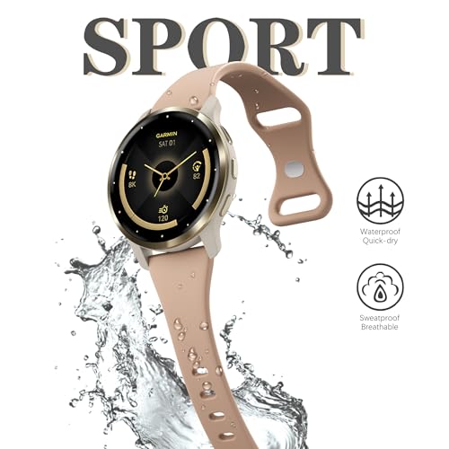 Correa de silicona fina 18mm compatible Garmin miniatura 3