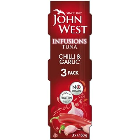 John West Infusions Tuna Chilli & Garlic, 3 x 60g Cover