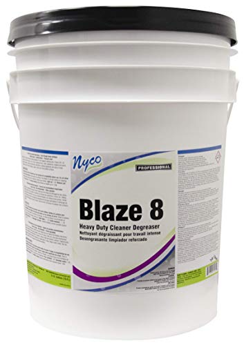 Nyco Blaze 8 Heavy Duty Cleaner Degreaser - 5 Gallon Pail - Powerful, Fast-acting Super Strength Degreaser for Toughest Cleaning Jobs - (NL220-P5)