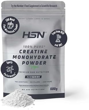 HSN Creatina Monohidrato Micronizada 500g | 100% Pura, Sin Sabor ...