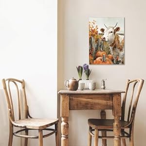 Kunstorner Farmhouse Fall Wall Art Cow Pictures Wall Decor Farmhouse Animal Print Pictures Framed Farmhouse Colorful Cow Picture Painting 16x24inch Kunstorner Farmhouse Fall Wall Art Cow Pictures Wall Decor Farmhouse Animal Print Pictures Framed Farmhouse Colorful Cow Picture Painting 16x24inch