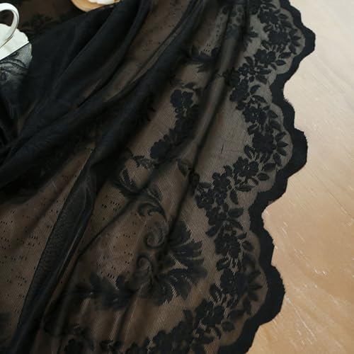 Nappe rectangulaire grande taille 140x300 cm lavable anti tache polyester dentelle - 6