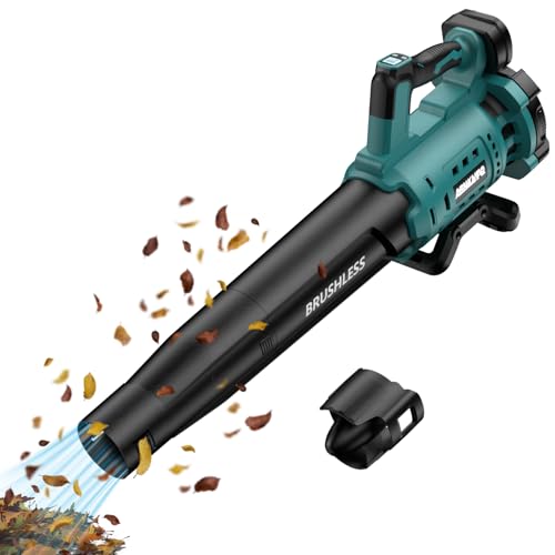 Cordless Leaf Blower for Makita 18V Battery, 480 CFM / 130 MPH Brushless Dust Blower, 6-Speed Control with Digital Display, Handheld Electric Blower for Rain Snow Removal, Lawn, Yard (No Battery)