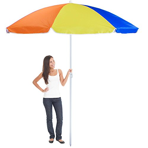 Buy Sol Coastal 8Foot Rainbow Beach and Patio Umbrella with Adjustable