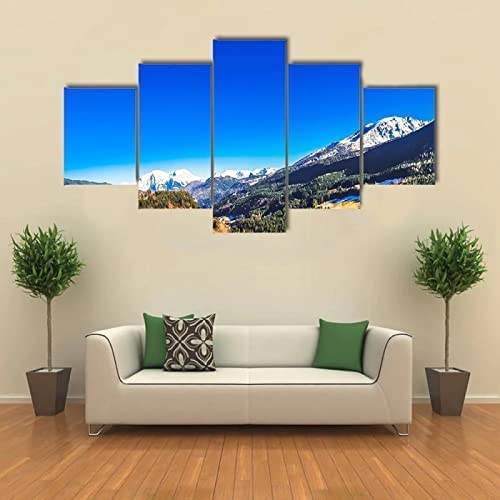 Ciel Bleu D'Hiver decoration murale prete a suspendre pour illuminer un salon sombre et etroit