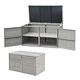 🌹LANGLEBIGE MATERIALIEN: Der robuste Metallrahmen und das wetterfeste und atmungsaktive Rattan sorgen dafür, dass diese Balkonmöbelgarnitur lange hält und leicht zu reinigen ist.