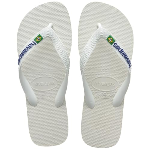 Sandalias Havaianas Brasil Logo Havaianas Adulto Unissex Branco 41/42