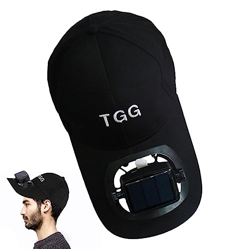 Joyivike Abanico para el Sol - Ventilador Gorras béisbol Ventilador Solar | Gorras béisbol Verano con Ventilador Solar, ala Ancha con Hebilla Ajustable